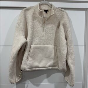 ATM Anthony Thomas Melillo Cream Quarter-Zip sweater